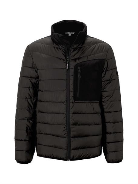 Hybrid Jacke mit Stehkragen black