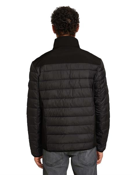 Hybrid Jacke mit Stehkragen black