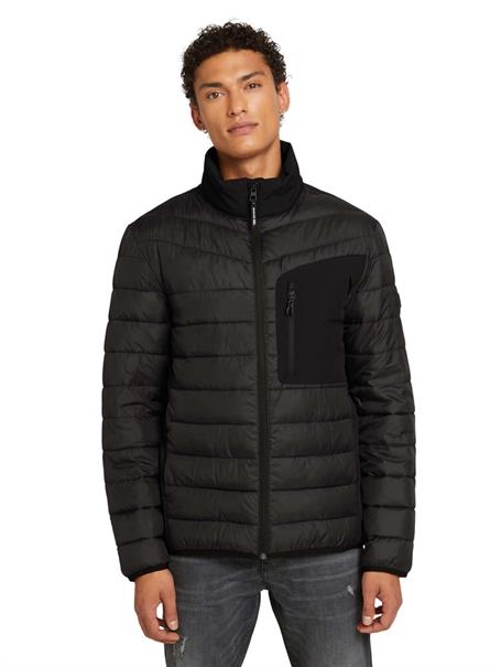 Hybrid Jacke mit Stehkragen black