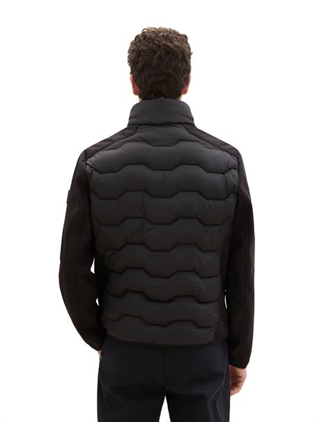 Hybrid Jacke mit Stehkragen black