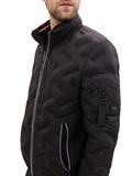Hybrid Jacke mit verstaubarer Kapuze black
