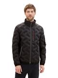 Hybrid Jacke mit verstaubarer Kapuze black