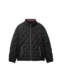 Hybrid Jacke mit verstaubarer Kapuze black