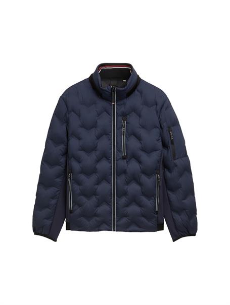 Hybrid Steppjacke mit verstaubarer Kapuze sky captain blue
