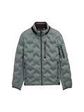 Hybrid Steppjacke mit verstaubarer Kapuze washed jasper green