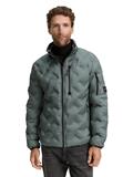 Hybrid Steppjacke mit verstaubarer Kapuze washed jasper green