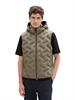 Hybrid Weste mit Kapuze smokey olive green