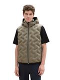 Hybrid Weste mit Kapuze smokey olive green