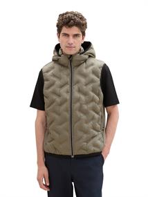 Hybrid Weste mit Kapuze smokey olive green