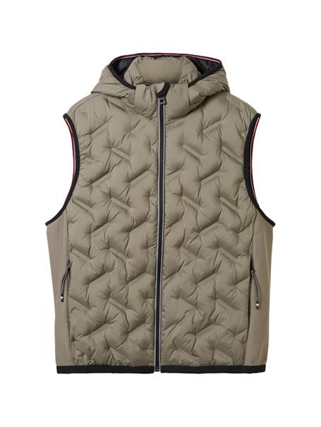 Hybrid Weste mit Kapuze smokey olive green