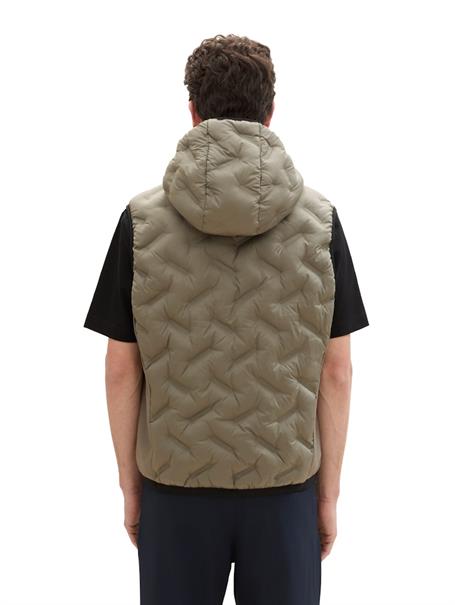 Hybrid Weste mit Kapuze smokey olive green