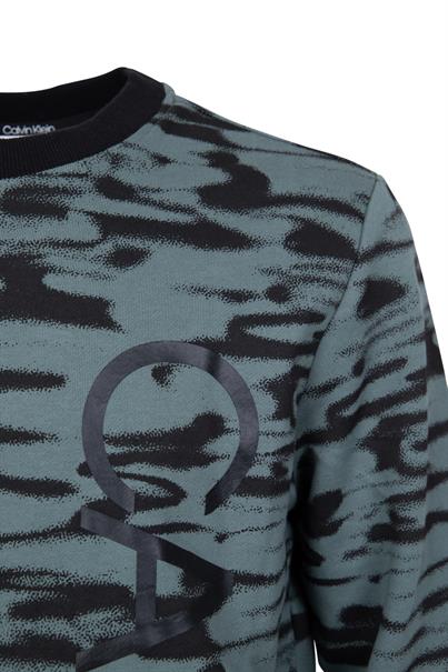ICONIC ABSTRACT SWEATSHIRT print balsam ck black