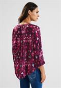 Ikat Bluse mit 3/4 Ärmel tamed berry