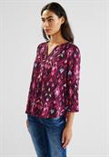 Ikat Bluse mit 3/4 Ärmel tamed berry