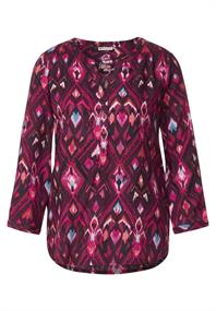 Ikat Bluse mit 3/4 Ärmel tamed berry