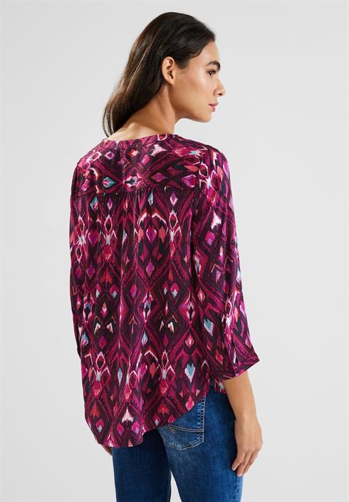 ikat-bluse-mit-3-4-ärmel-tamed-berry