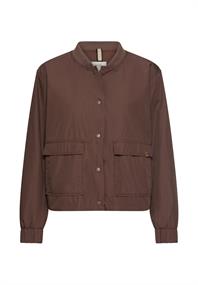 Indoor Blazer mit Bomberkragen brown