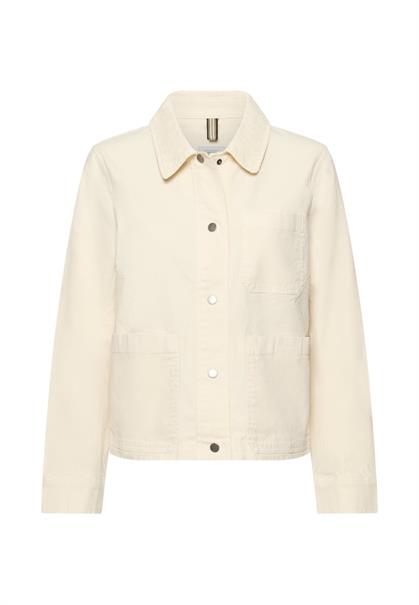 Indoor Blazer mit Brusttaschen milk white