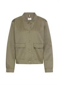 Indoor Jacke mit elastischen Bündchen und Bomberkragen shadow khaki