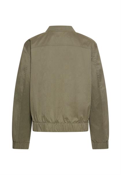 Indoor Jacke mit elastischen Bündchen und Bomberkragen shadow khaki