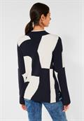 Intarsien Pullover deep blue