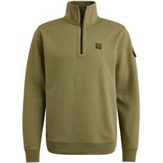 interlock jersey oil green