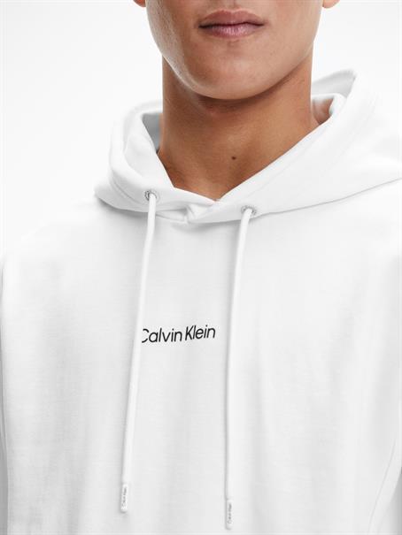 INTERLOCK MICRO LOGO HOODIE bright white