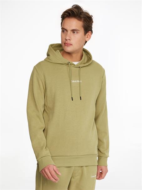 INTERLOCK MICRO LOGO HOODIE sage