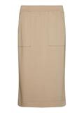 INTERLOCK STRAIGHT KNEE SKIRT beige