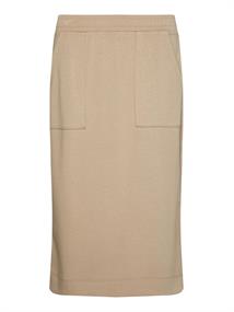 INTERLOCK STRAIGHT KNEE SKIRT beige