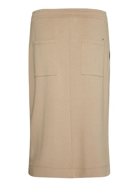 INTERLOCK STRAIGHT KNEE SKIRT beige