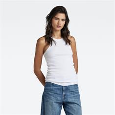 Italian army ultra slim tank top white