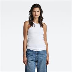 Italian army ultra slim tank top white