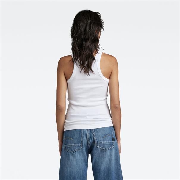 Italian army ultra slim tank top white