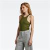 Italian army ultra slim tank top wmn avocado