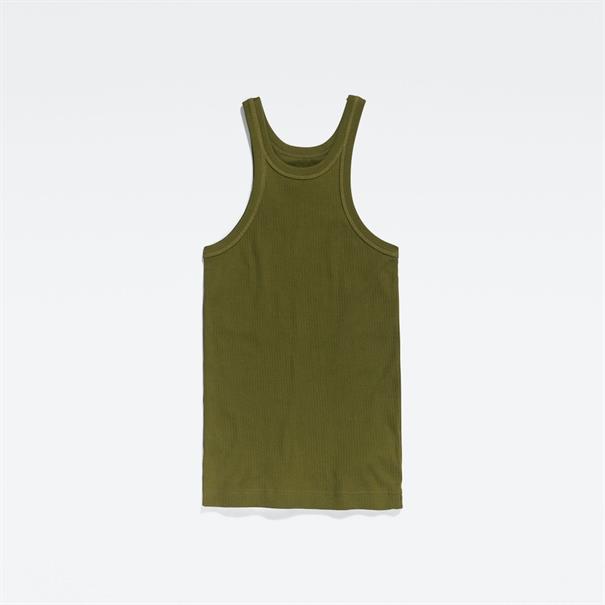 Italian army ultra slim tank top wmn avocado