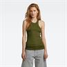 Italian army ultra slim tank top wmn avocado