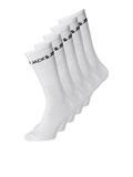 JACBASIC LOGO TENNIS SOCK 5 PACK NOOS white