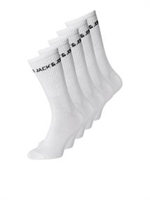 JACBASIC LOGO TENNIS SOCK 5 PACK NOOS white