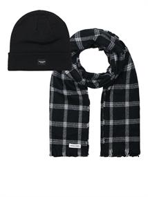 JACFROST DNA BEANIE AND SCARF GIFTBOX black-black beanie
