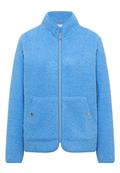 Jacke aus Teddy-Material mit Zipper fountain blue
