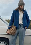 Jacke aus Teddy-Material mit Zipper fountain blue