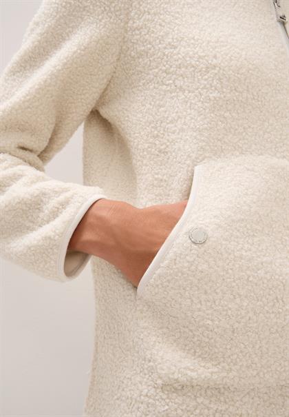 Jacke aus Teddy-Material mit Zipper teddy vanilla white