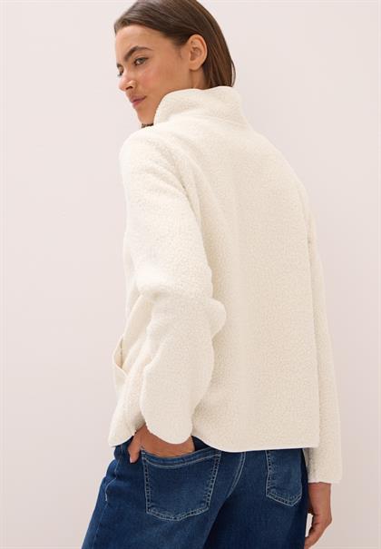 Jacke aus Teddy-Material mit Zipper teddy vanilla white