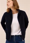 Jacke aus Teddy-Material mit Zipper urban dark blue