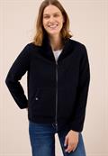 Jacke aus Teddy-Material mit Zipper urban dark blue