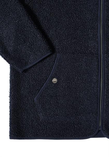 Jacke aus Teddy-Material mit Zipper urban dark blue