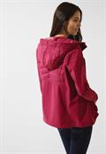 Jacke im Materialmix peony red