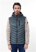 Jacke im Materialmix slate grey