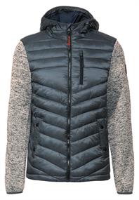 Jacke im Materialmix slate grey